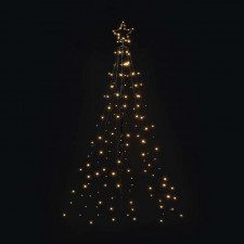 LED vianočný kovový strom, 180cm, vonkajšia, teplá b., čas.