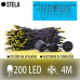 STELA spojovateľná LED svetelná záclona vonkajšia - 200LED - 4M Teplá biela