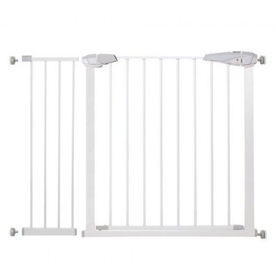 SPRINGOS Bezpečnostná bariérová zabrána pre schody a dvere - biela - 76-113 cm