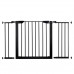 SPRINGOS Bezpečnostná bariérová zábrana pre schody a dvere - čierna - 75-124cm