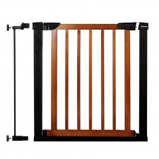 SPRINGOS Bezpečnostná bariérová zábrana pre schody a dvere - čierno-hnedá - 75-89 cm
