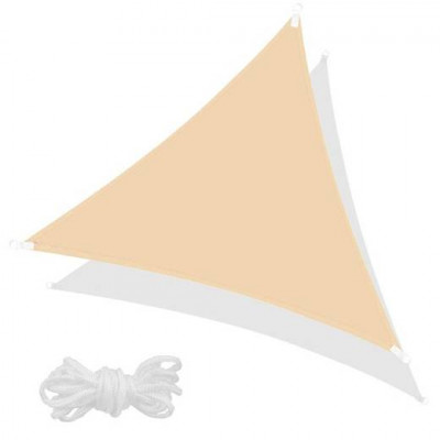 SPRINGOS Tieniaca plachta trojuholník 300x300x300cm - béžová
