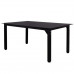 Záhradný stôl 150cm: hliníkový, čierny 
