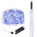 Vianočná LED svetelná mikro reťaz vonkajšia + programator - anjelské vlasy 15 liniek - 300LED - 2M Modrá