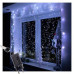 Vianočná LED svetelná mikro záclona vonkajšia - záves + programátor - 400LED - 3x2M Studená biela