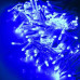 Vianočná led svetelná záclona na spájanie vonkajšia - záves - programy - 306led - 3x3m modrá