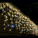 Vianočná LED svetelná záclona vonkajšia FLASH - 600LED - 10M Teplá biela/Studená biela
