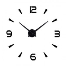 Čierne nástenné hodiny veľké 80-120cm - 4 číslice