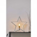 Svietnik na žárovku E14 drevený sivý, hviezda, 48cm, vnút.