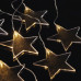 LED vianočný záves – hviezdy, 80cm, vonk., teplá biela, č.