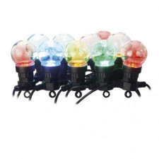 LED svetelná reťaz – 10x párty žiarovky, 5 m, vonkajšia aj vnútorná, multicolor