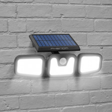 Solárny reflektor s pohybovým senzorom - páčkový, otáčateľný - 3 COB LED