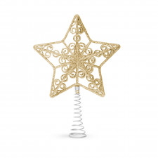 Ozdoba na špic vianočného stromu - hviezda - 20 x 15 cm - zlatá