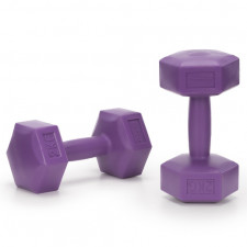 Jednoručné činky - 2 ks - 2x2 kg - fialové