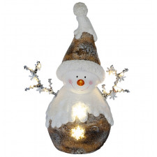 LED keramická figúrka snehuliak