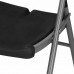 SPRINGOS Skladacia stolička - čierna