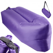 Lazy bag – nafukovacie kreslo fialové 230x70cm
