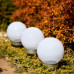 Solárna LED záhradná lampa WHITE BALL - 15cm - 3500K teplá biela + RGB - Polux