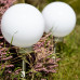 Solárna LED záhradná lampa WHITE BALL - 20cm - teplá biela + RGB - Polux