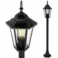 Záhradná lampa stĺpová - 1xE27 - 96cm - čierna - Polux