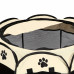 Univerzálna skladacia ohrádka pre psov a mačky - 114cm - béžovošedá