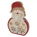 LED dekorácia drevená – Santa, 30 cm, 2x AAA, vnútorná, teplá biela, časovač