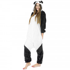 Plyšový overal Kigurumi - vzor panda - veľkosť L - 170cm