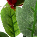Springos Večná ruža v skle - Led - 22 cm - červená / zelené listy