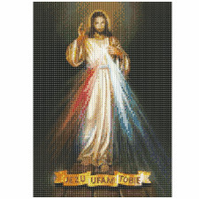 Diamantové maľovanie - výšivka - 30x40 cm - Srdce Ježišovo
