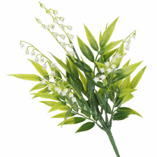 Springos Umelé kvety konvalinky - 43 cm - biele