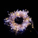 Vianočná led svetelná mikro reťaz cluster vonkajšia + programator - 300led - 3m studená biela + teplá biela