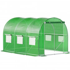 Springos Fóliový záhradný skleník UV4 - 140g/m2 - 3x2x2 m - zelený