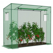 Springos Fóliový záhradný skleník UV4 - 130g/m2 - 2x1,7x0,8 m - zelený