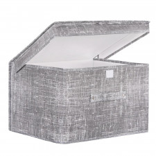 Úložný box s vekom - 30x50x40cm - sivý