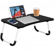 Springos Skladací stolík pod notebook - čierny