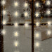 Vianočná led svetelná záclona vnútorná flash - záves - hviezdy - 50led - 1,35m teplá biela