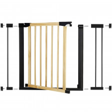 SPRINGOS Bezpečnostná bariérová zabrána pre schody a dvere - čierna/hnedá - 75-103 cm