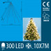 Vianočná LED svetelná pyramída vonkajšia - 10 ks reťazcov po 30 ks LED  - 6,5m - Teplá biela