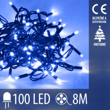 Vianočná LED svetelná reťaz vnútorná - 100LED - 8M Modrá