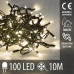 STELA spojovateľná LED svetelná reťaz vonkajšia - 100LED - 10M Teplá biela