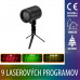 Vianočný LED svetelný projektor vonkajší/vnútorný - 9 laserových programov - Červená - Zelená
